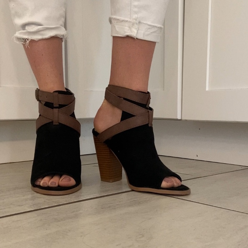 JustFab strappy ankle boots / booties for fall!